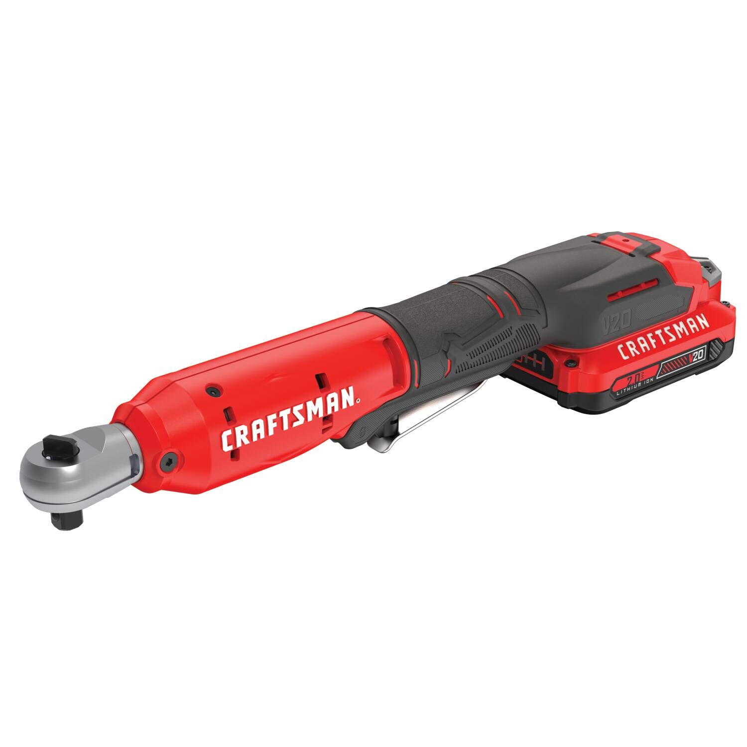 CRAFTSMAN V20 Cordless Ratchet Wrench Kit - 3/8 Inch Drive, 300 RPM, 35 ft-lbs Torque with Battery & Charger (CMCF930D1) - Perfect for Automotive Repairs, DIY Projects & Tight Space Fastening