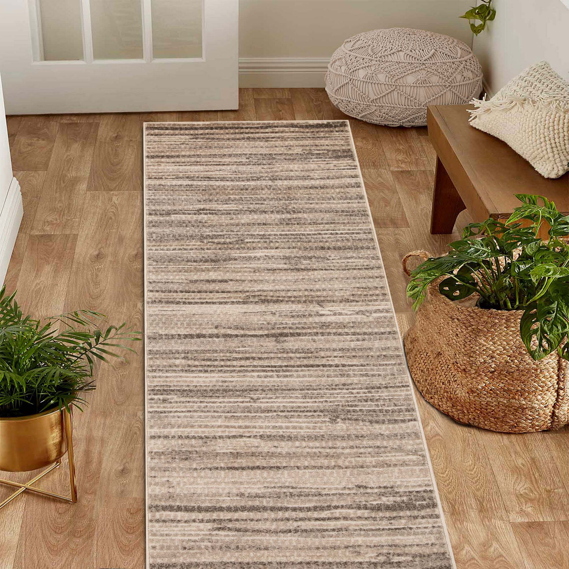 Montauk Striped Pastel Indoor Area Rug - Soft & Stylish Non-Slip Living Room Carpet for Bedroom, Nursery & Dorm Decor