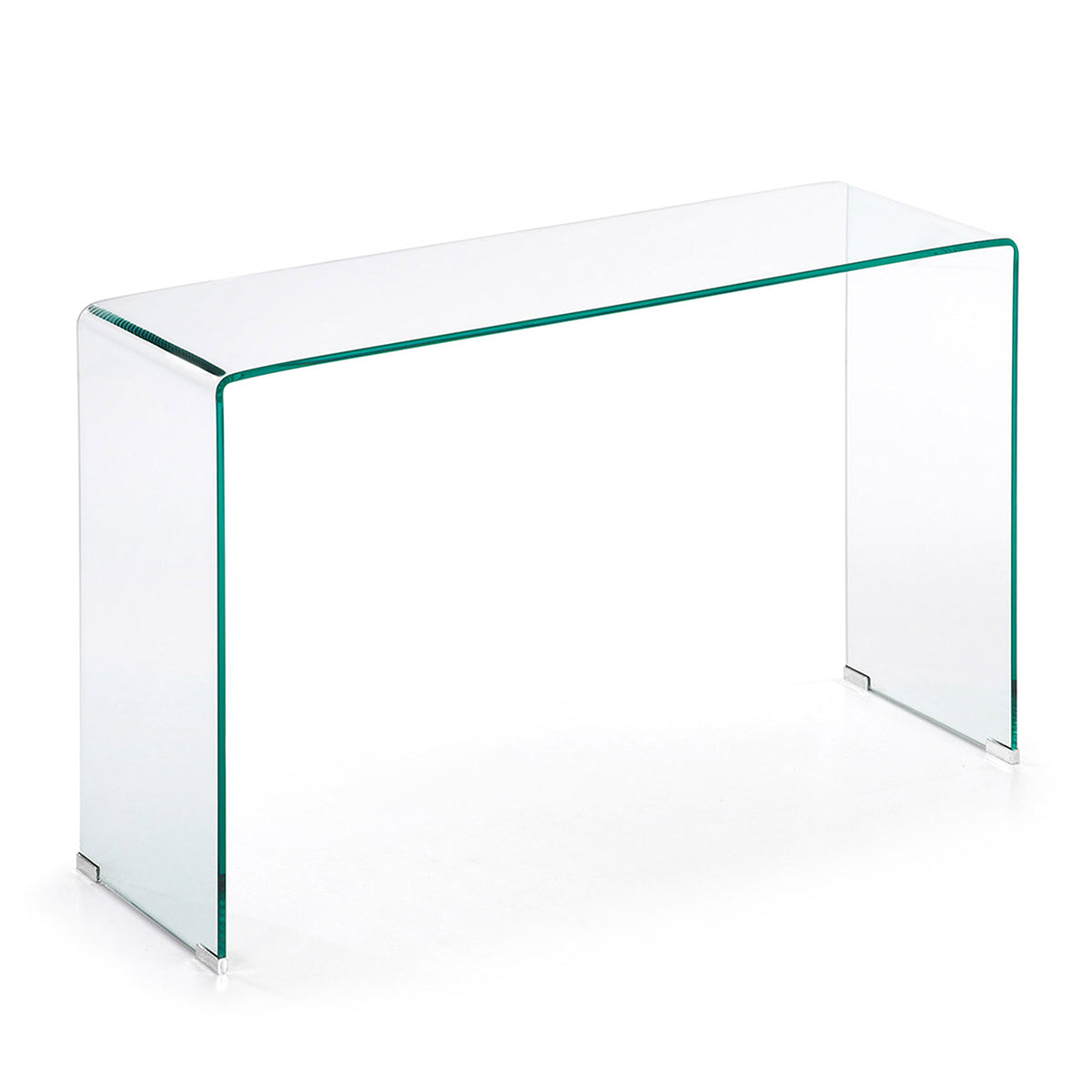 Exquisite Burano Glass Console Table - Handcrafted Venetian Glass Top with Sturdy Metal Base - Perfect for Entryway, Living Room, or Hallway Decor