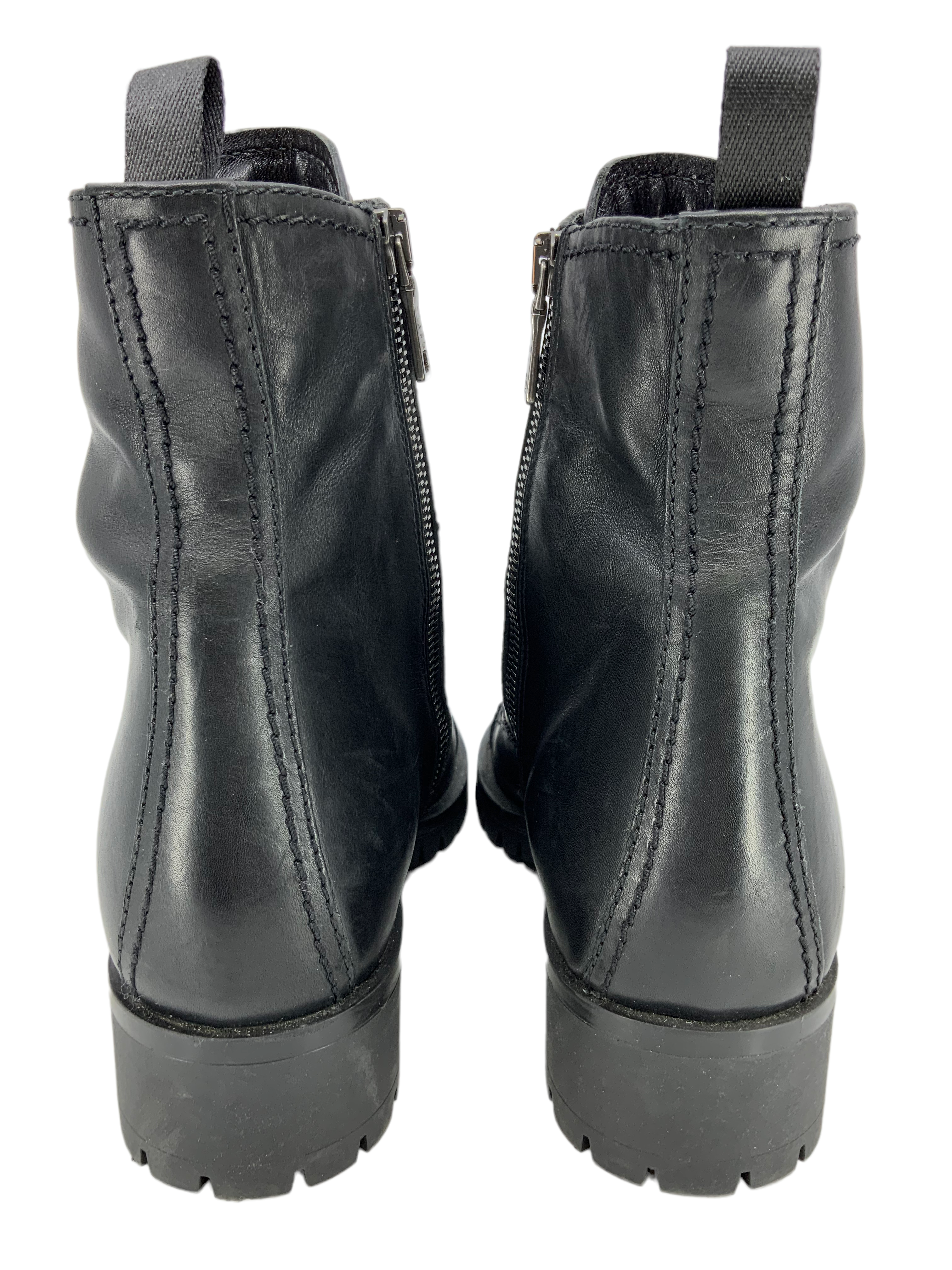 PRADA Genuine Leather Military Boots for Men - Size 9 US, Lace-Up Combat Style - Perfect for Urban Fashion & Outdoor Adventures