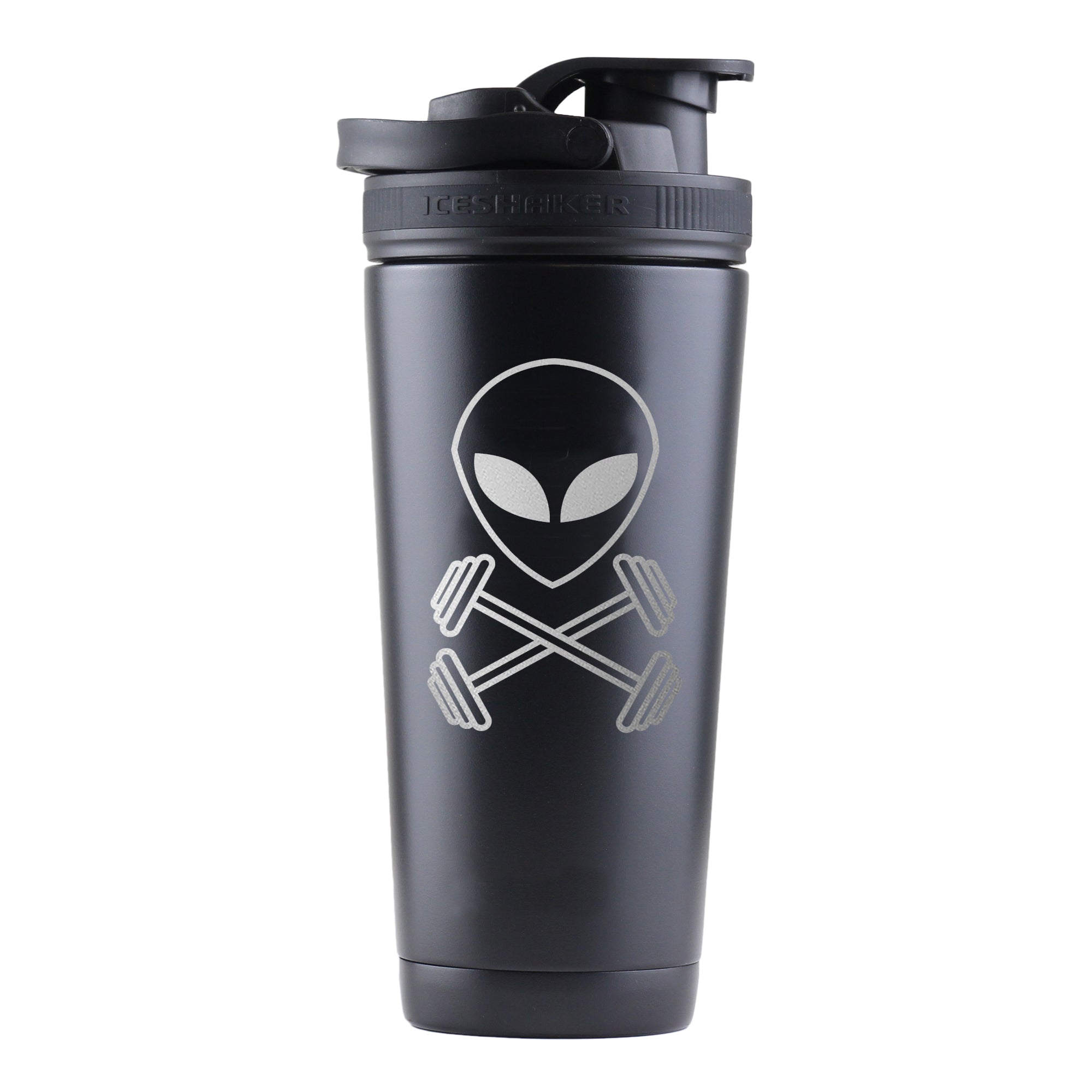 Anabolic Aliens 26oz Custom Protein Shaker Bottle - Black - Perfect for Gym, Workouts & Post-Training Recovery