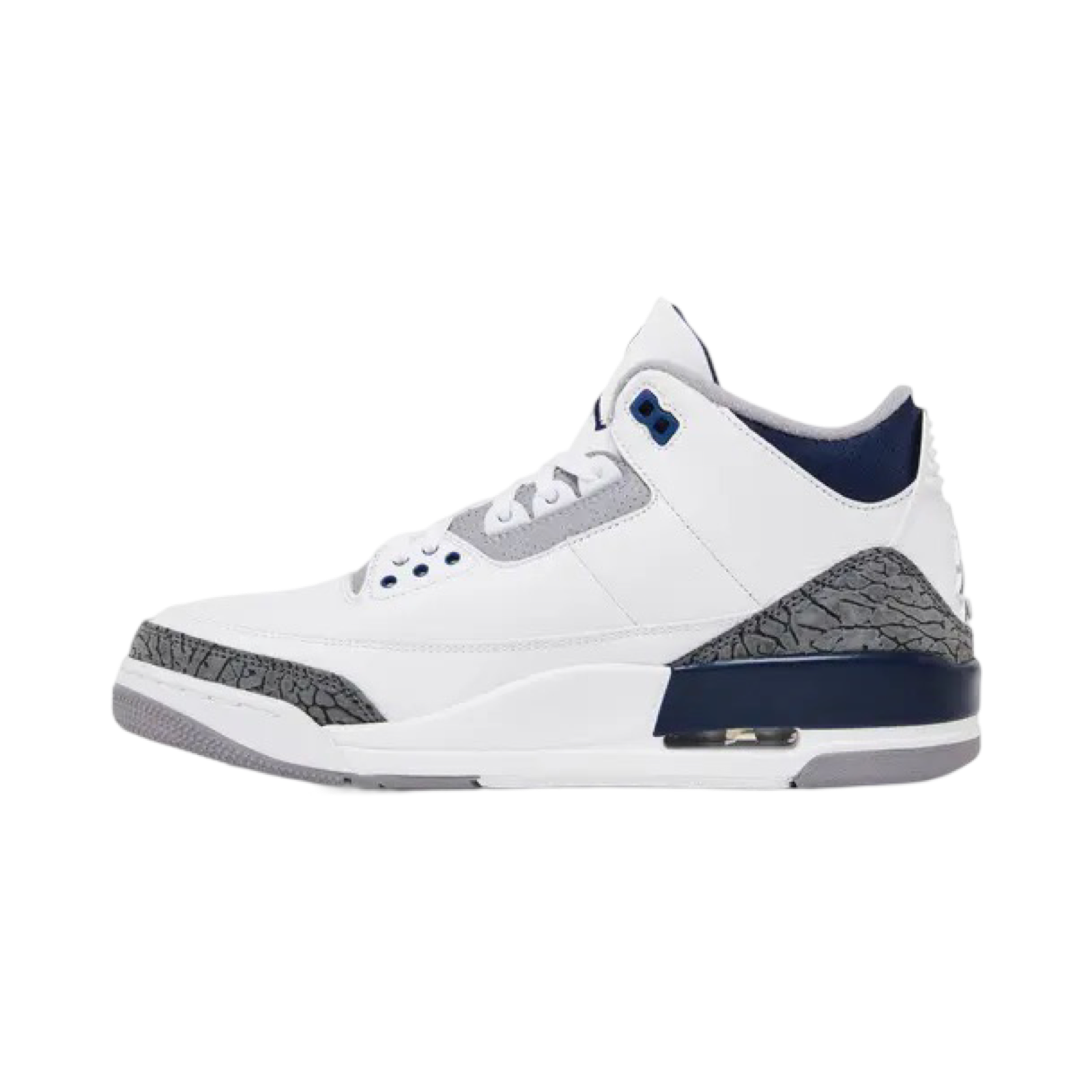 Air Jordan 3 Retro Sneakers - White & Midnight Navy Basketball Shoes for Men - Comfortable Casual & Streetwear Fashion - Perfect for Basketball, Gym Workouts & Everyday Wear