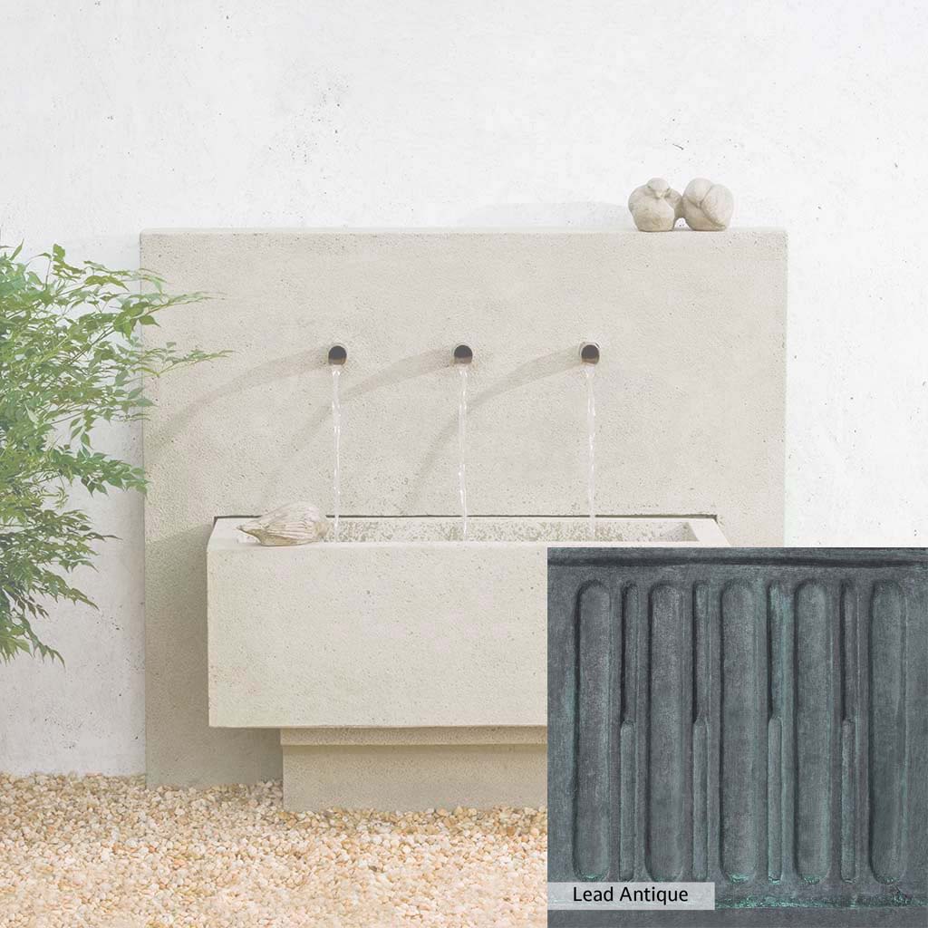 Campania International X3 Outdoor Wall Fountain - Elegant Garden Water Feature for Patio, Backyard, and Landscape Decor