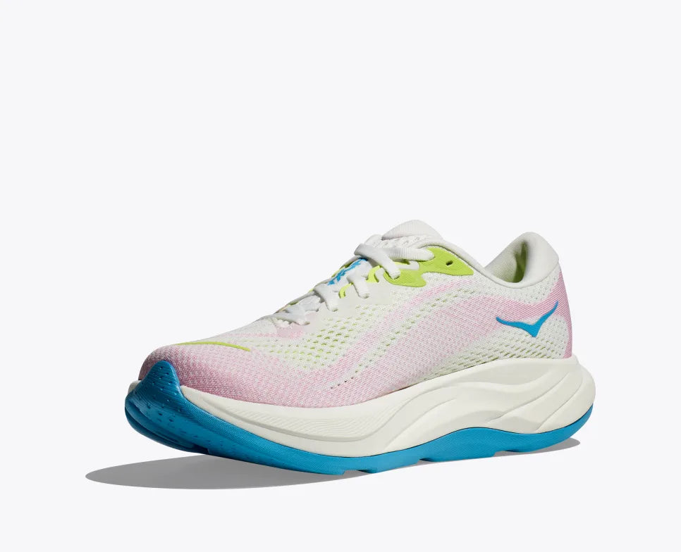 HOKA Women's Rincon 4 Wide Running Shoes - Frost/Pink Twilight - Lightweight Cushioned for Road Running & Jogging