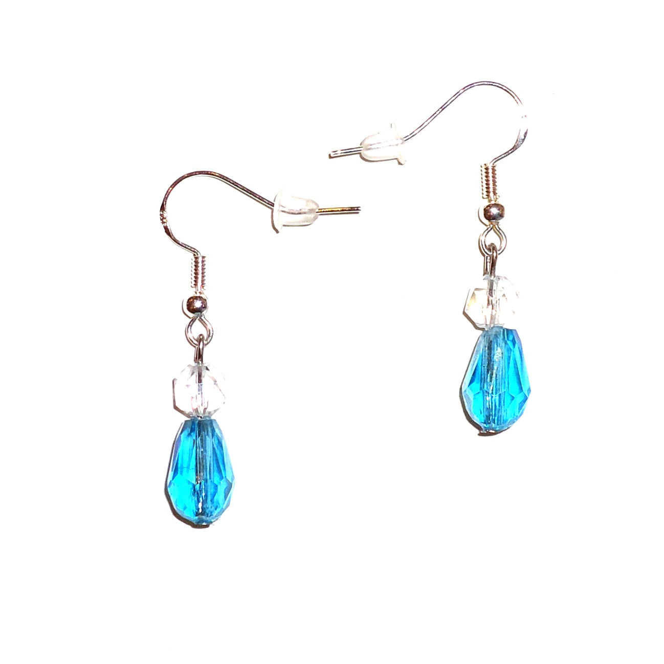 Sky Blue Crystal Earrings for Women - Elegant Dangle Earrings with Sparkling Stones - Perfect for Parties, Weddings & Evening Events