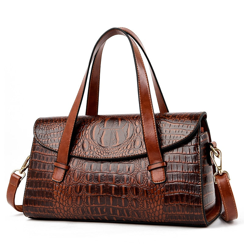 Luxury Women's Crocodile Leather Handbags - Stylish & Durable for Work, Travel & Evening Events