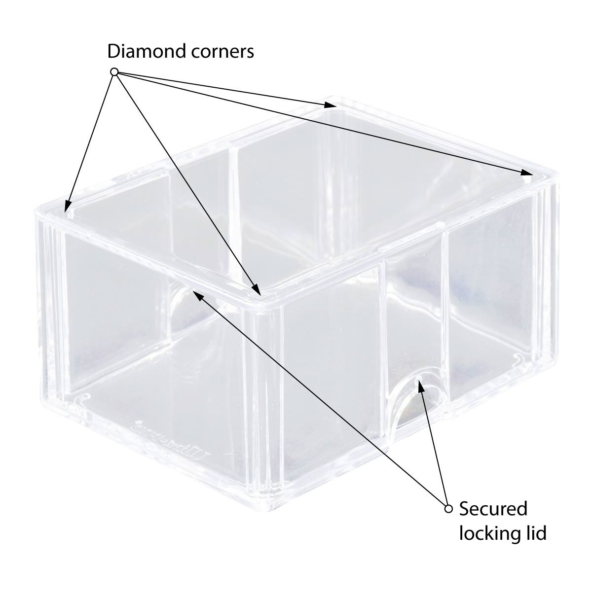 Ultra Pro Diamond Corner Box - Holds 100+ Sports Trading Cards (10 Pack) - Perfect for Collectors & Card Storage Organization
