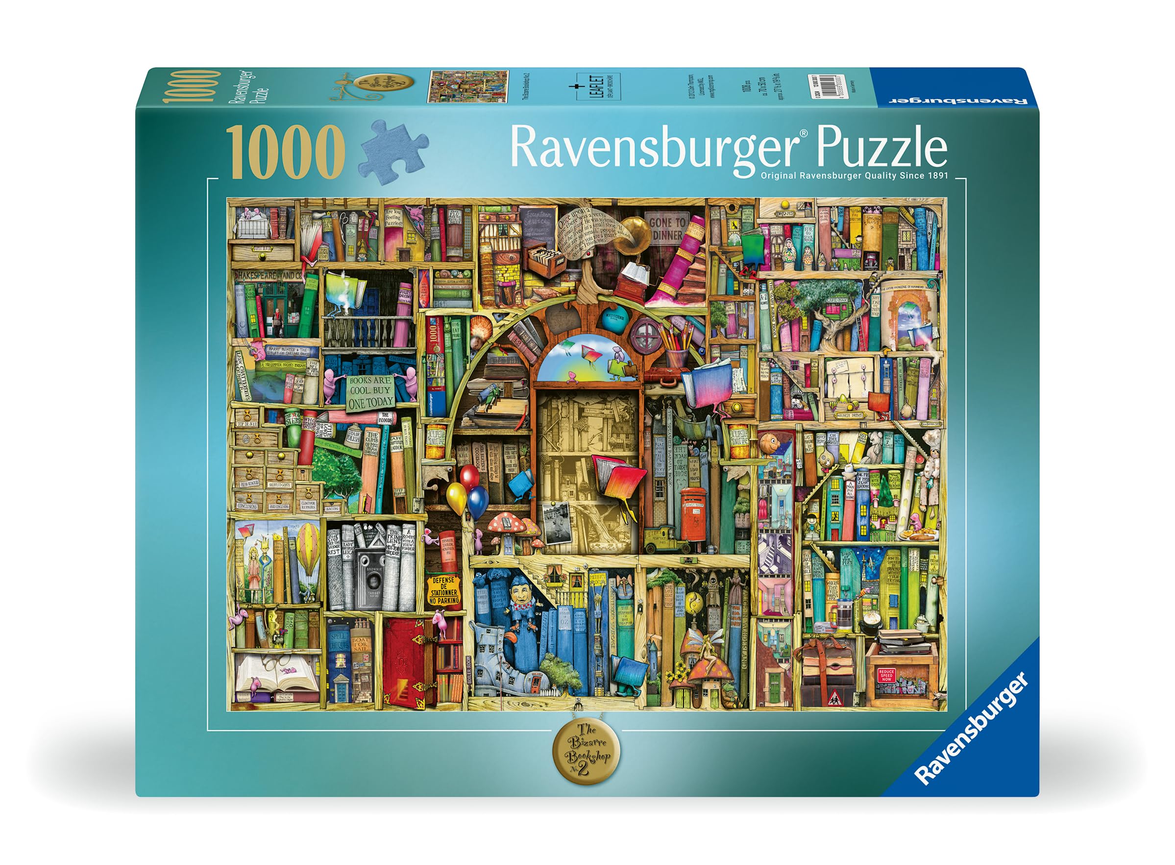 Ravensburger 1000-Piece Puzzle - Strange Library, Adult Jigsaw Puzzles for Framing, Challenging Brain Teaser for Relaxation & Stress Relief - Perfect for Family Game Night & Home Decor