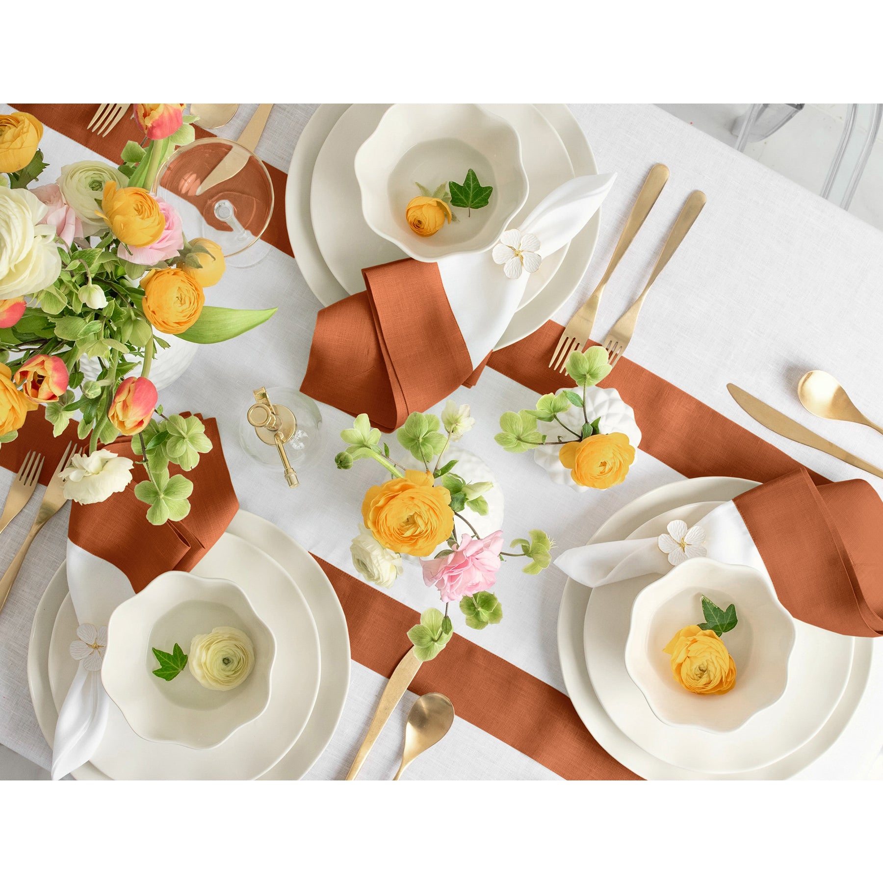 Elegant Contempo Table Runner - Premium Cotton Linen Blend for Dining Room Decor, Wedding, and Holiday Table Settings