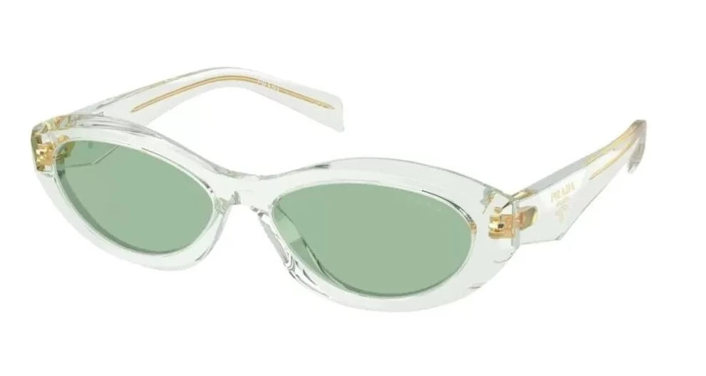 Prada PR26ZS Transparent Mint Sunglasses for Women - Luxury Designer Shades for Summer, Beach & Outdoor Fashion
