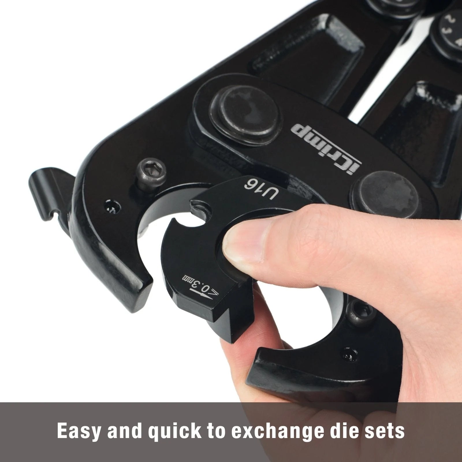 IWS 1632B Heavy Duty Folding Handle Press Tool with Interchangeable Die Sets - Perfect for Jewelry Making, Metal Stamping & DIY Craft Projects