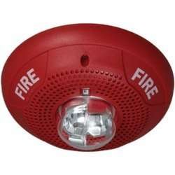 SYSTEM SENSOR SPSCRVH Red Speaker Strobe Alarm - Fire Safety Device for Commercial Buildings & Industrial Facilities