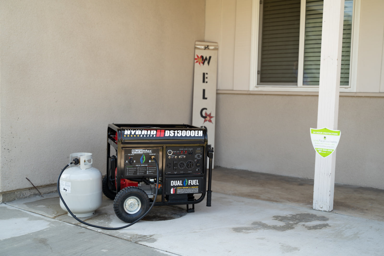 13,000W Dual Fuel Portable Generator - Gas & Propane Powered - Reliable Backup Power for Home, Camping & Emergency Use