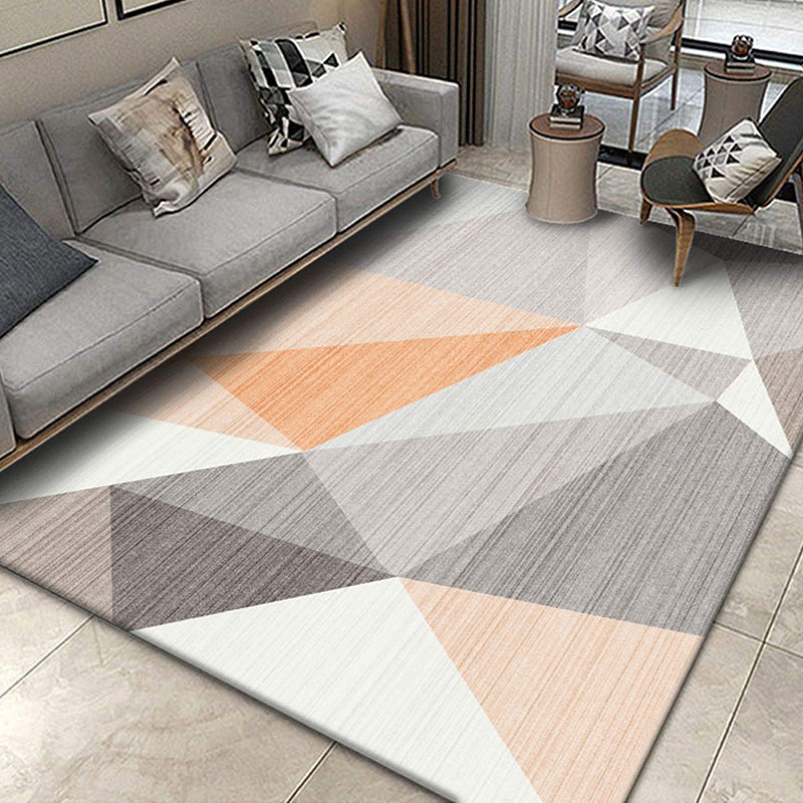 Modern Soft Touch Thick Pile Non-Shedding Area Rug - 80x120cm Rectangular Size for Living Room, Bedroom & Office | Extra Large, Medium & Small Options | Home Decor & Floor Protection