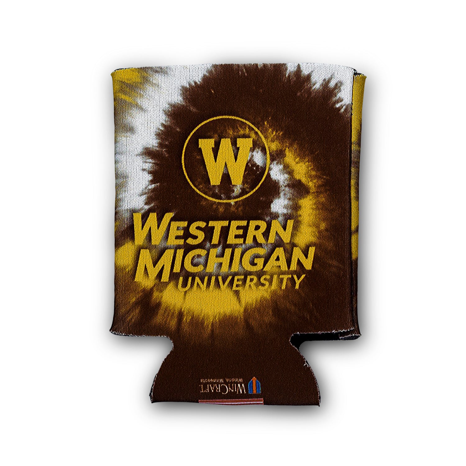 Western Michigan Tie Dye Can Cooler - Insulated Beer Sleeve for 12oz Cans - Perfect for Tailgating, Beach Parties & Outdoor Events