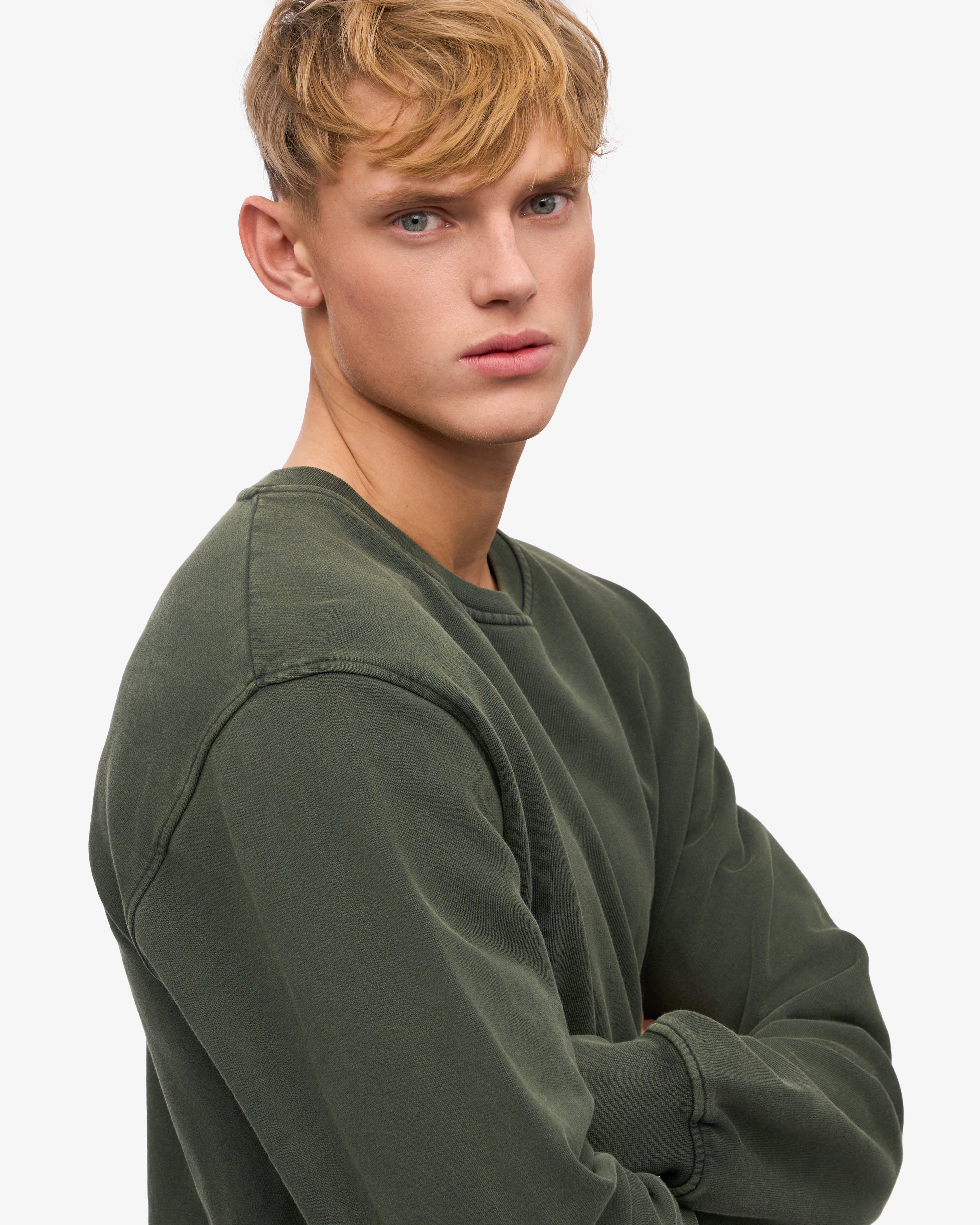 Organic Cotton Classic Crew Neck T-Shirt - Midnight Forest Green - Soft & Comfortable for Everyday Wear, Casual Outfits, and Layering
