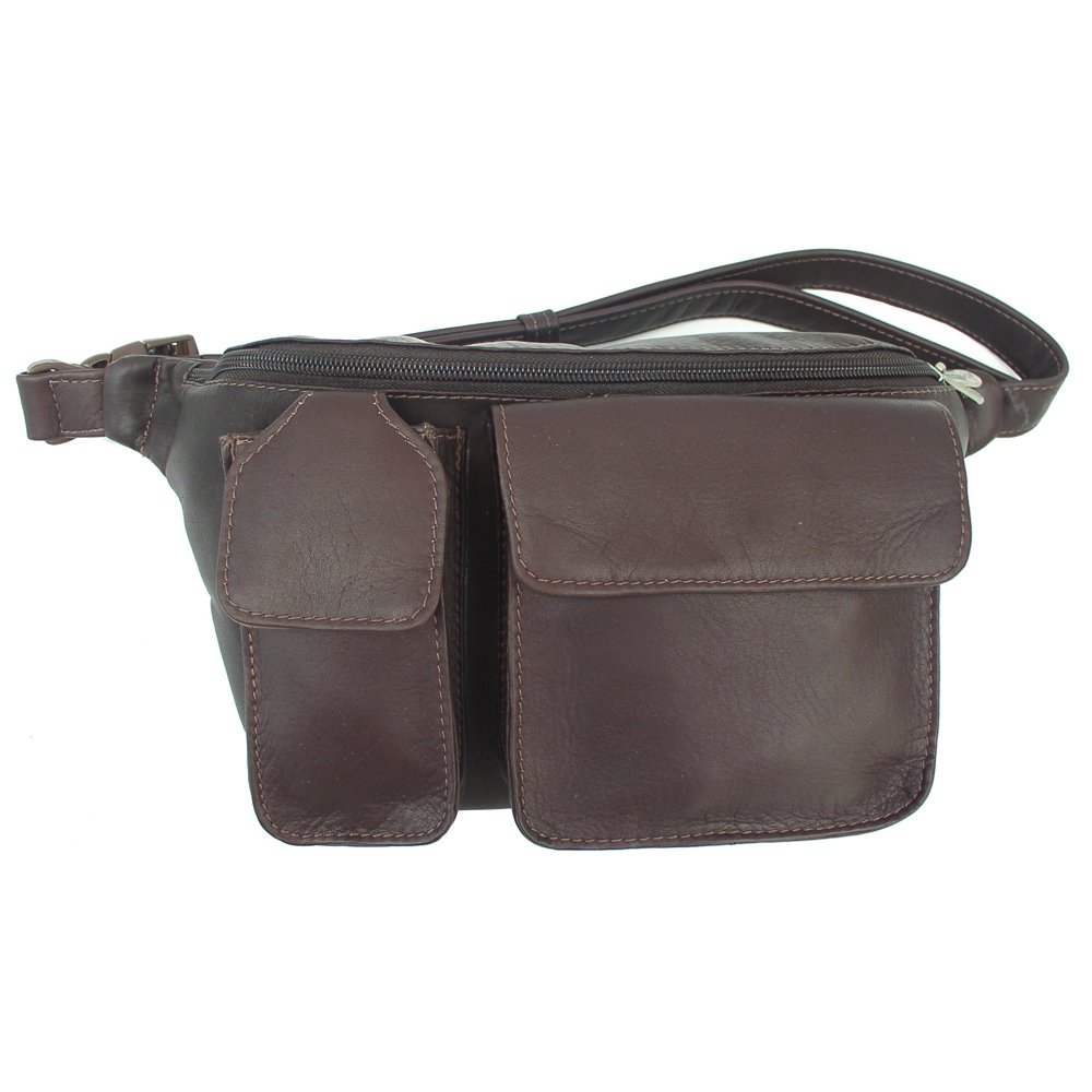 Waist Bag with Phone Pocket - Chocolate Color, Adjustable Belt, Unisex Fanny Pack for Running, Travel & Outdoor Activities