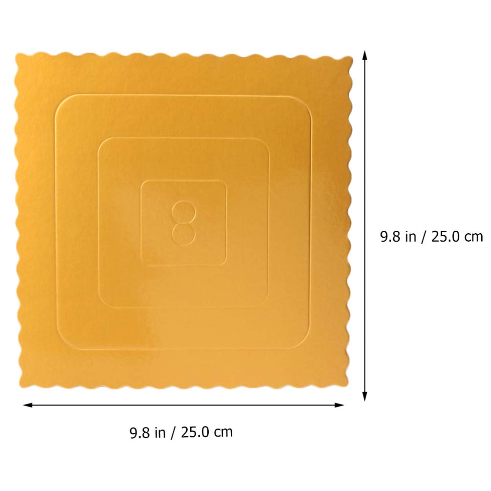 Hemoton 10-Pack Round Cake Boards - 10 Inch Sturdy Cake Drums, Square Cake Pads & Display Boards for Professional Baking, DIY Desserts, Wedding Cakes & Party Treats - Perfect for Cake Decorating, Display & Transport