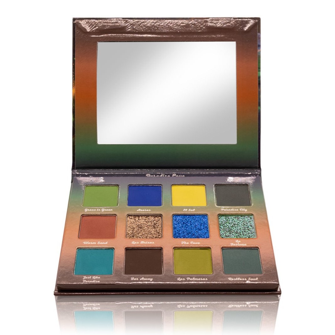 Paradise Cove Eyeshadow Palette - 18 Highly Pigmented Matte & Shimmer Shades for Day & Night Makeup Looks | Perfect for Parties, Weddings & Special Occasions
