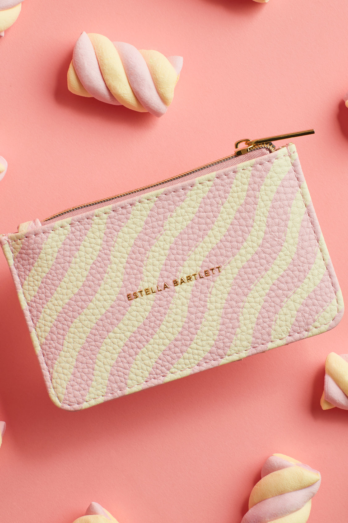 Stylish Pink Wiggle Print Card Holder Wallet - Perfect for Parties, Travel & Everyday Use