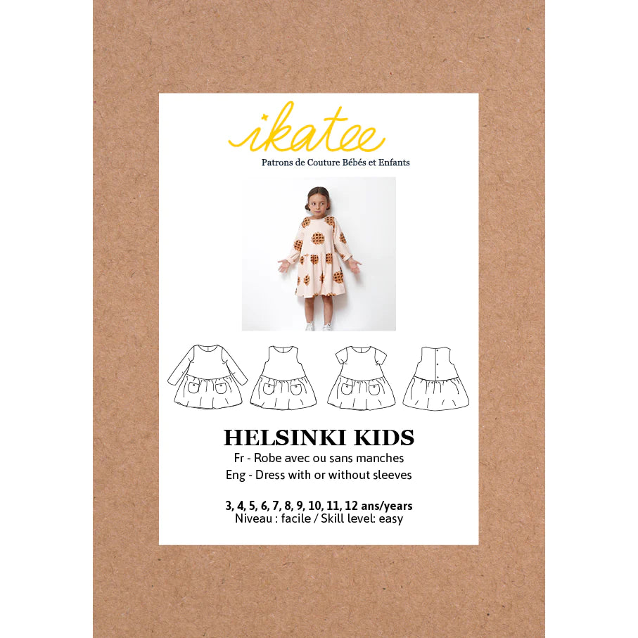 Helsinki Dress Pattern for Girls Age 3-12 Years | DIY Sewing Project for Kids Clothing, Birthday Outfits & Special Occasions