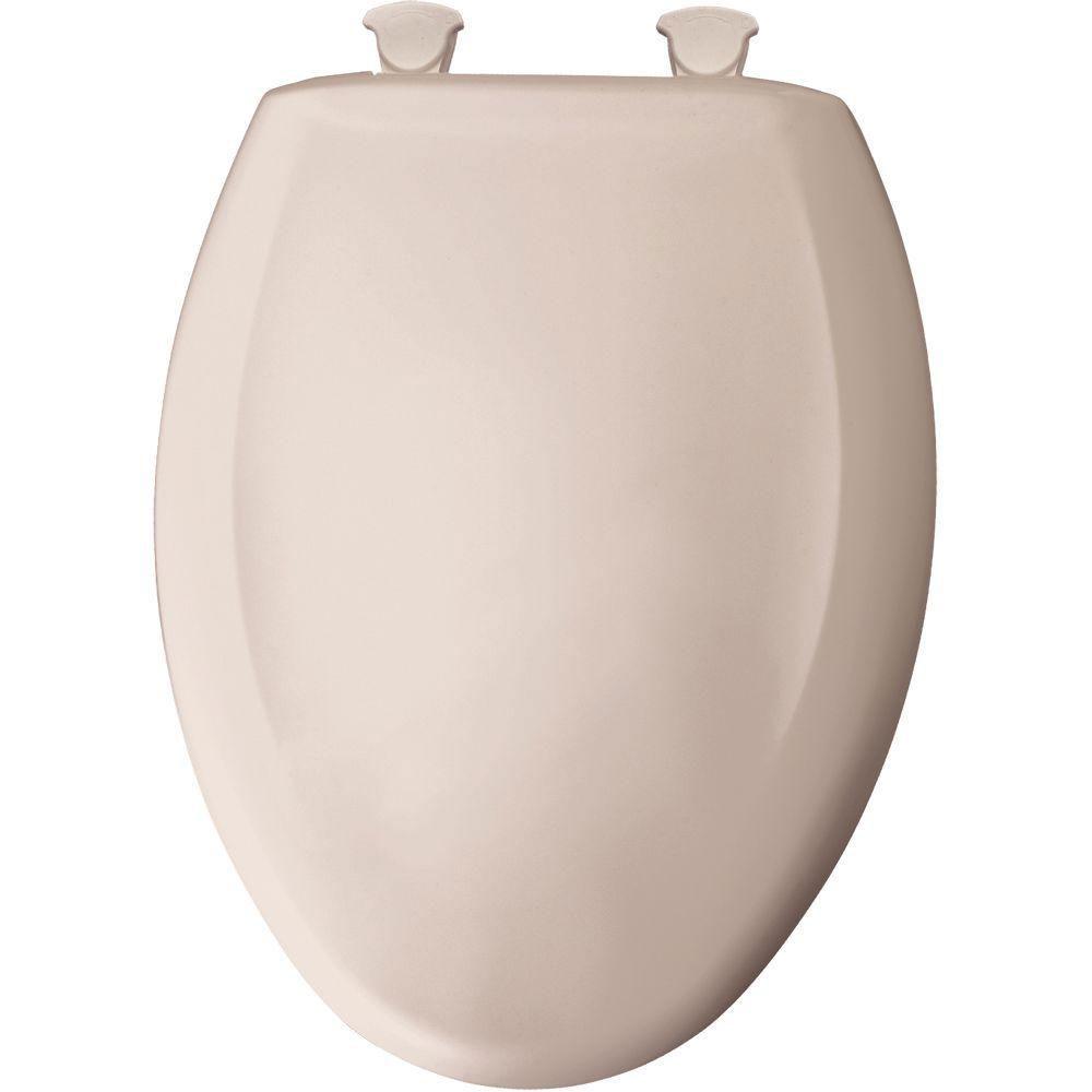 Bemis Slow Close Elongated Toilet Seat with STA-TITE Hinge - White Shell Design 529802 - Perfect for Modern Bathrooms & Home Renovations