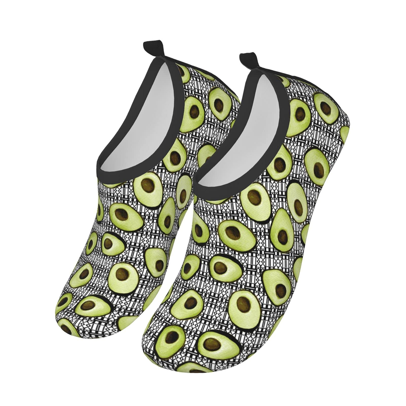 Women's & Men's Quick-Dry Avocado Water Shoes - Barefoot Beach Swim Surf Shoes for Summer - Perfect for Swimming, Surfing, and Beach Activities