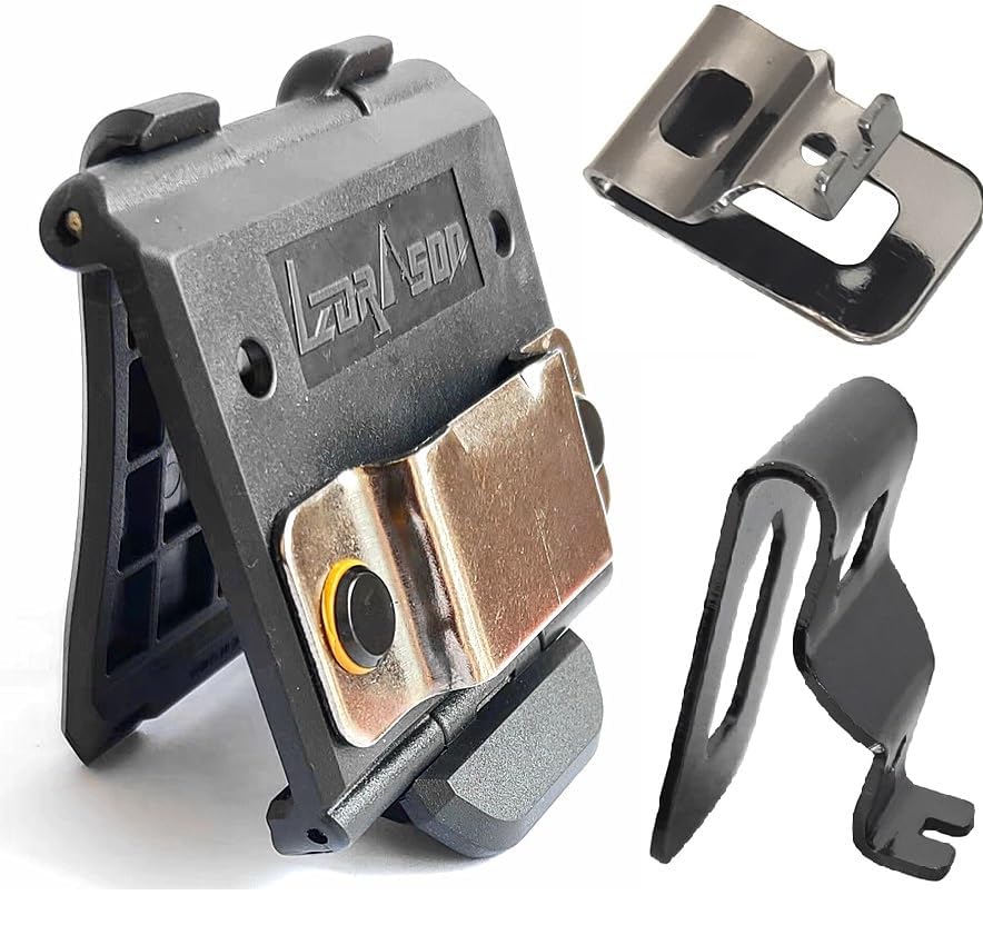 Heavy Duty Tape Measure Holder & Drill Belt Clip - Secure Tool Organizer for Carpenters, Electricians & DIY Enthusiasts - Perfect for Construction Sites, Workshops & Home Improvement Projects
