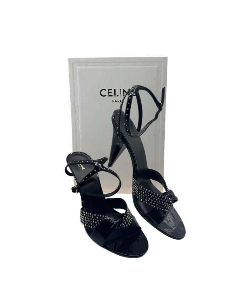 Celine Embellished Twist Heel Sandals for Women | Size 40 (US 10) | Luxury Designer High Heels for Parties, Weddings & Evening Events