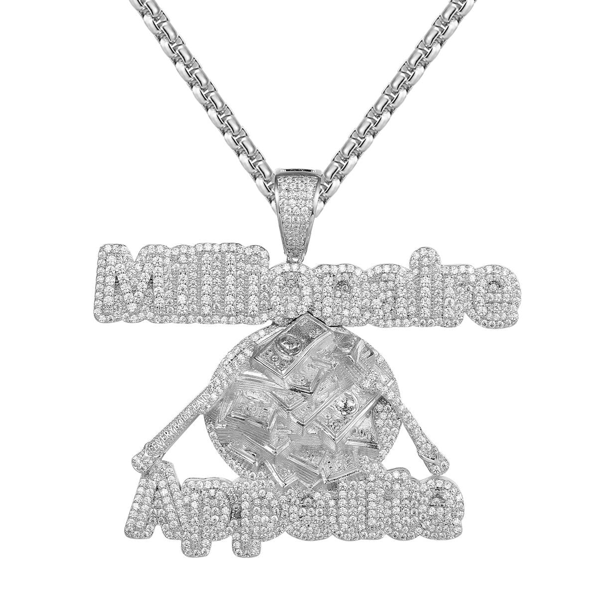 Luxury Men's Millionaire Dollar Plate Custom Designer Pendant Chain - Perfect for Gifts, Parties & Hip-Hop Fashion Accessories