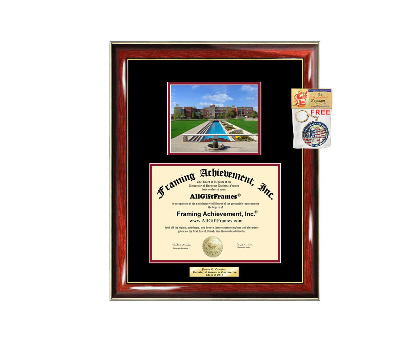 University of Indianapolis Diploma Frame - Custom Engraved Graduation Gift for Bachelor, Masters, MBA, PhD & Doctorate Degrees | Perfect for Office Display & Home Decor