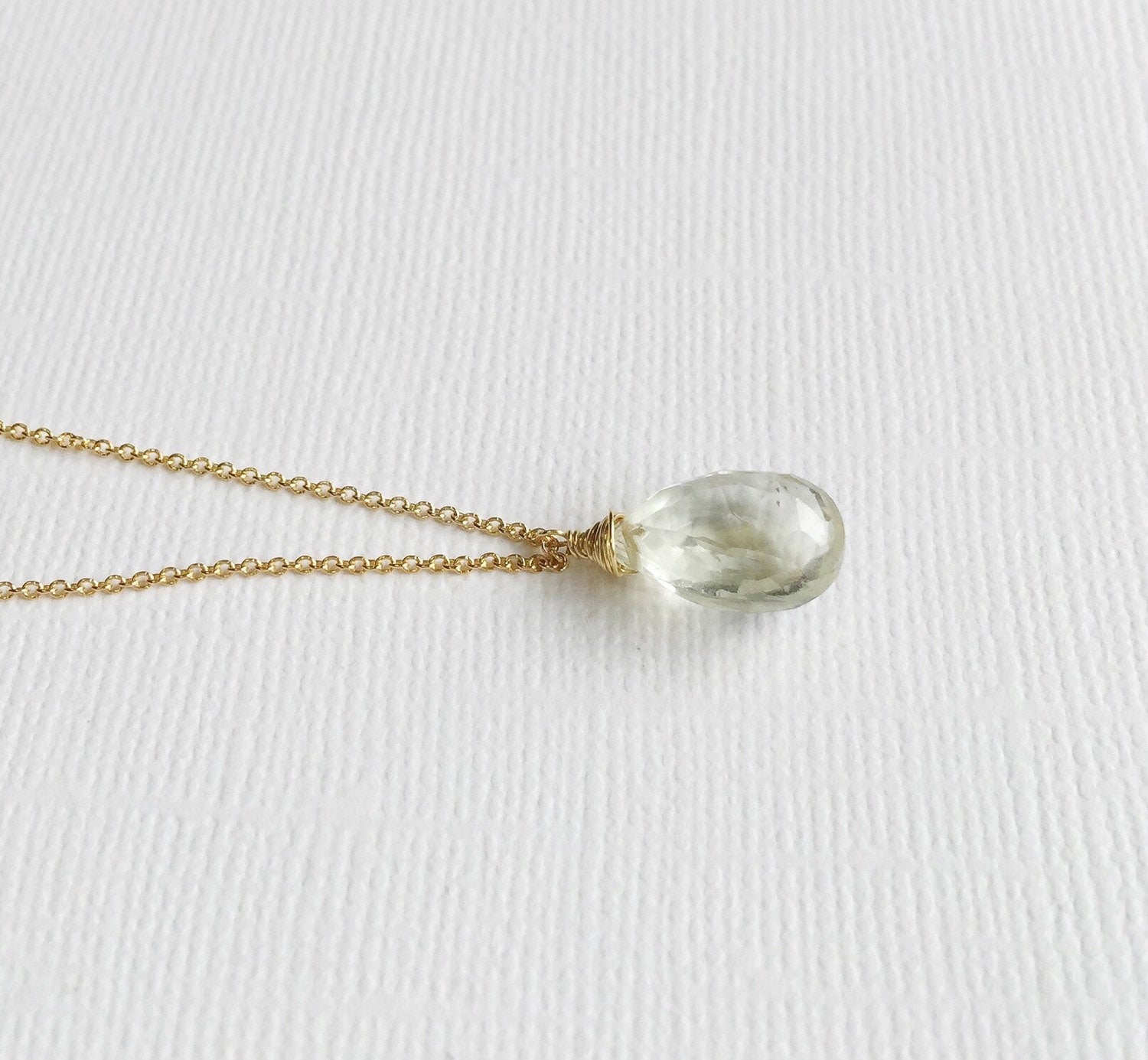 Yazmin Green Amethyst Pendant Necklace (N197) - Elegant Jewelry for Women, Perfect Gift for Birthday, Anniversary & Special Occasions