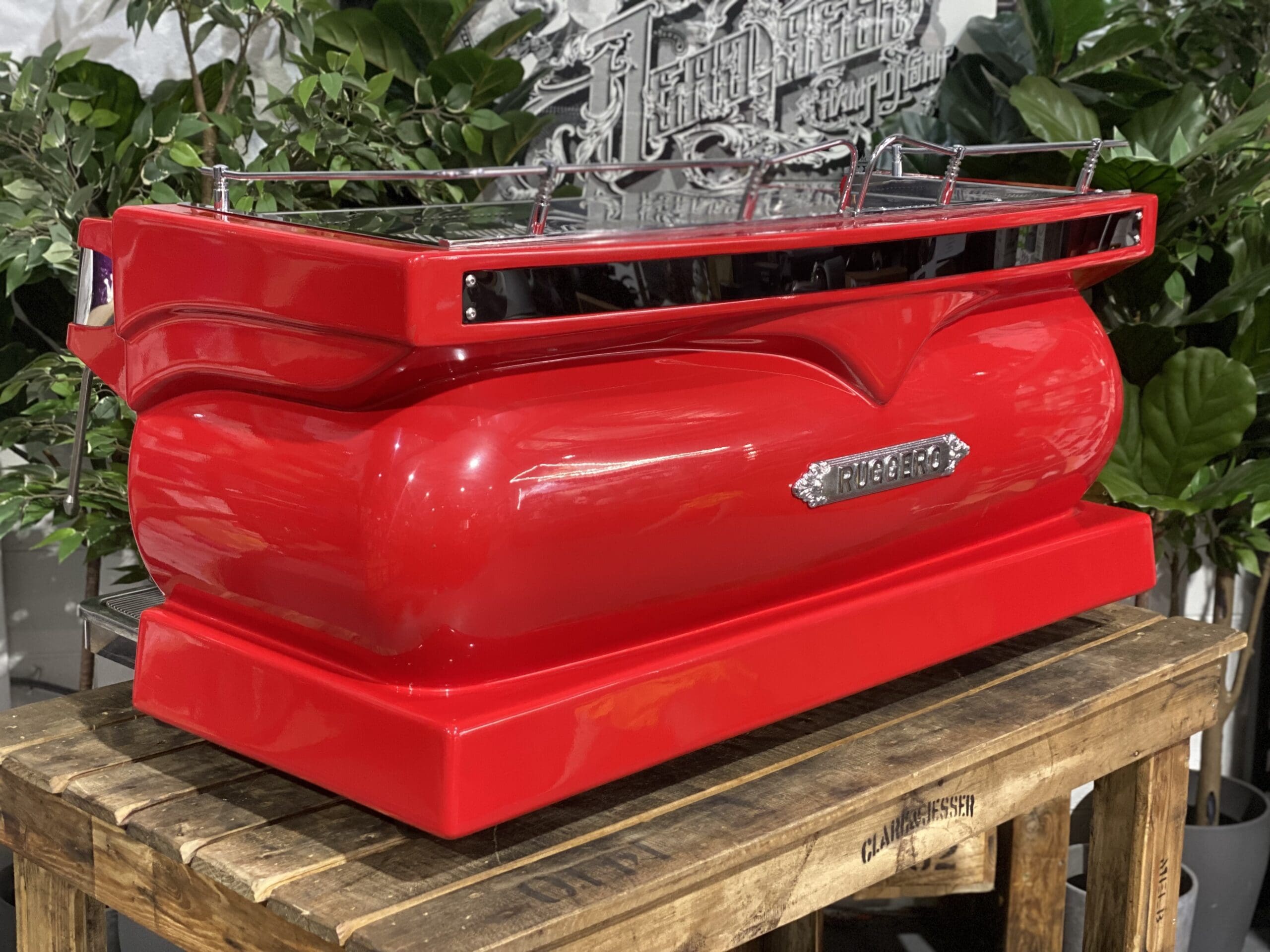 Expobar Alpha Ruggero 3 Group Commercial Espresso Machine in Red - Perfect for Coffee Shops, Restaurants, and Cafes