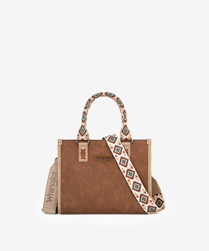Wrangler Aztec Print Tote Bag for Women - Stylish & Durable Cotton Shoulder Bag - Perfect for Shopping, Beach, Work & Travel