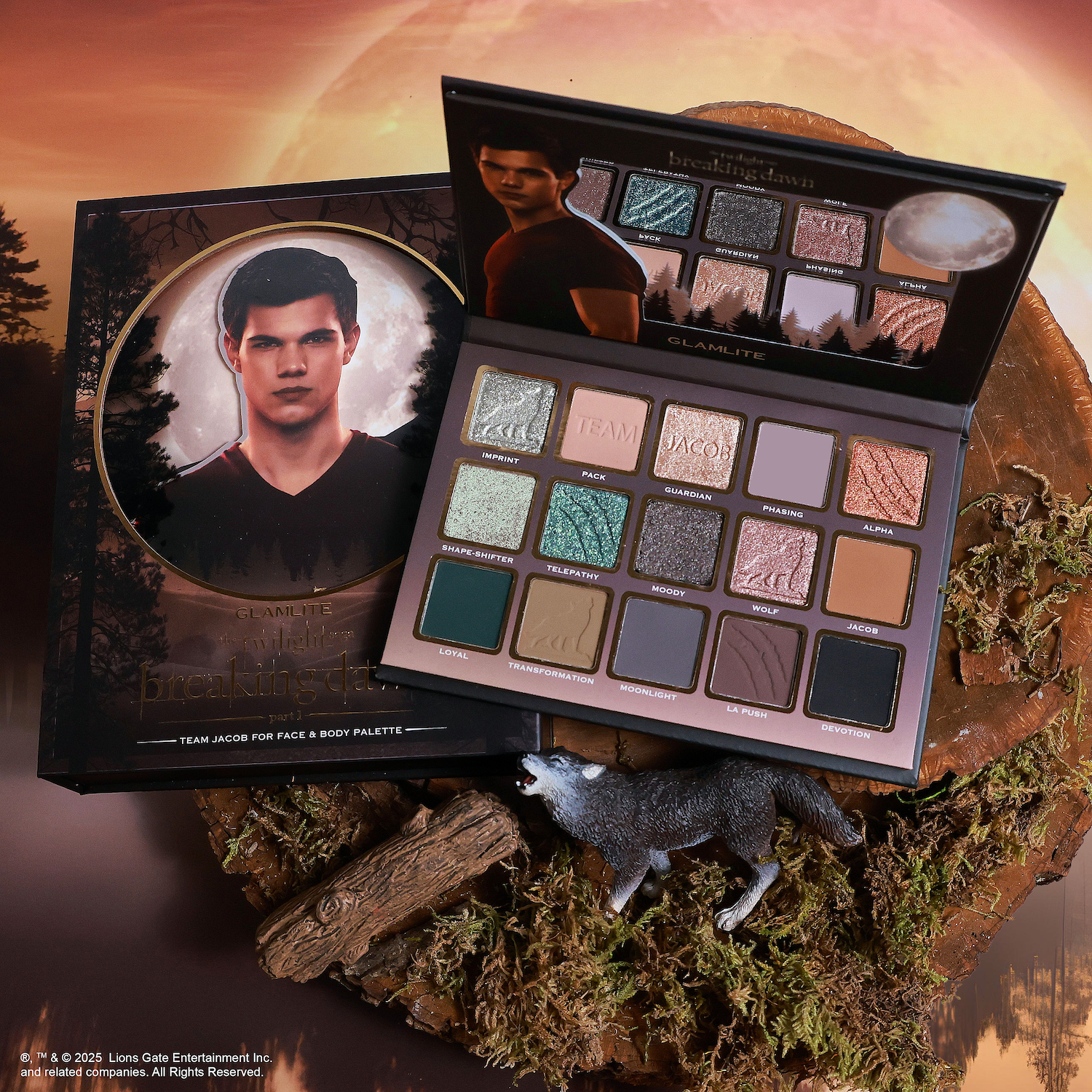 Twilight x Glamlite Team Jacob Eyeshadow Palette - Vegan & Cruelty-Free Makeup for Bella Inspired Looks | Perfect for Cosplay, Halloween, and Themed Parties
