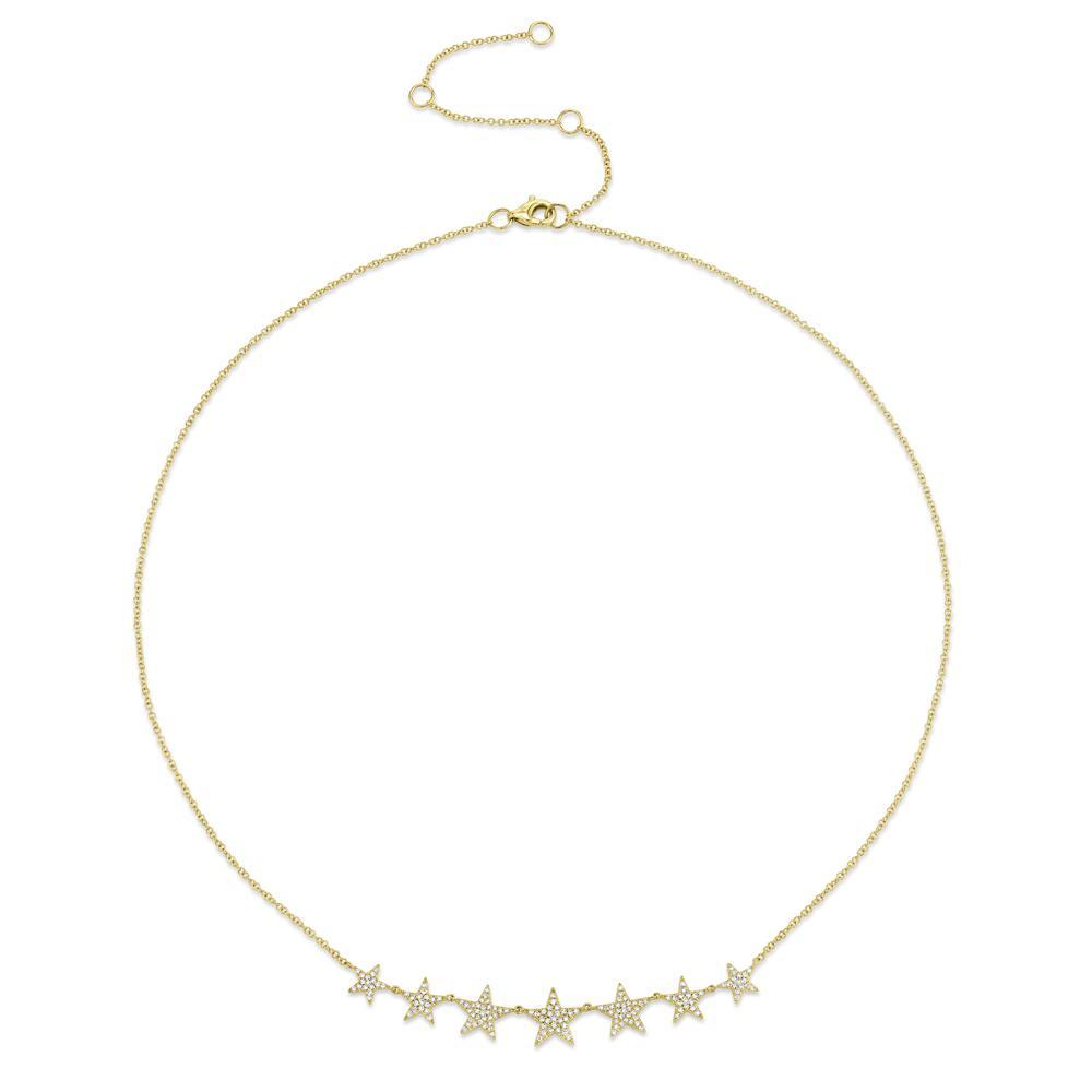 14KT Gold 0.35 CTW Diamond Star Necklace for Women - Elegant Pendant Jewelry Gift for Birthday, Anniversary & Valentine's Day
