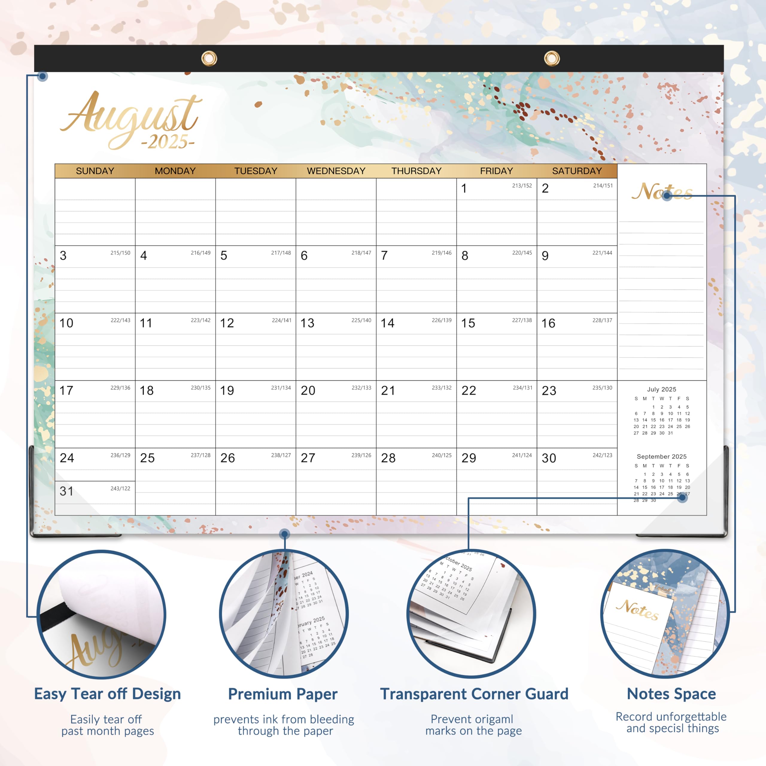 2025-2026 18-Month Wall & Desk Calendar - July 2025 to December 2026, 17