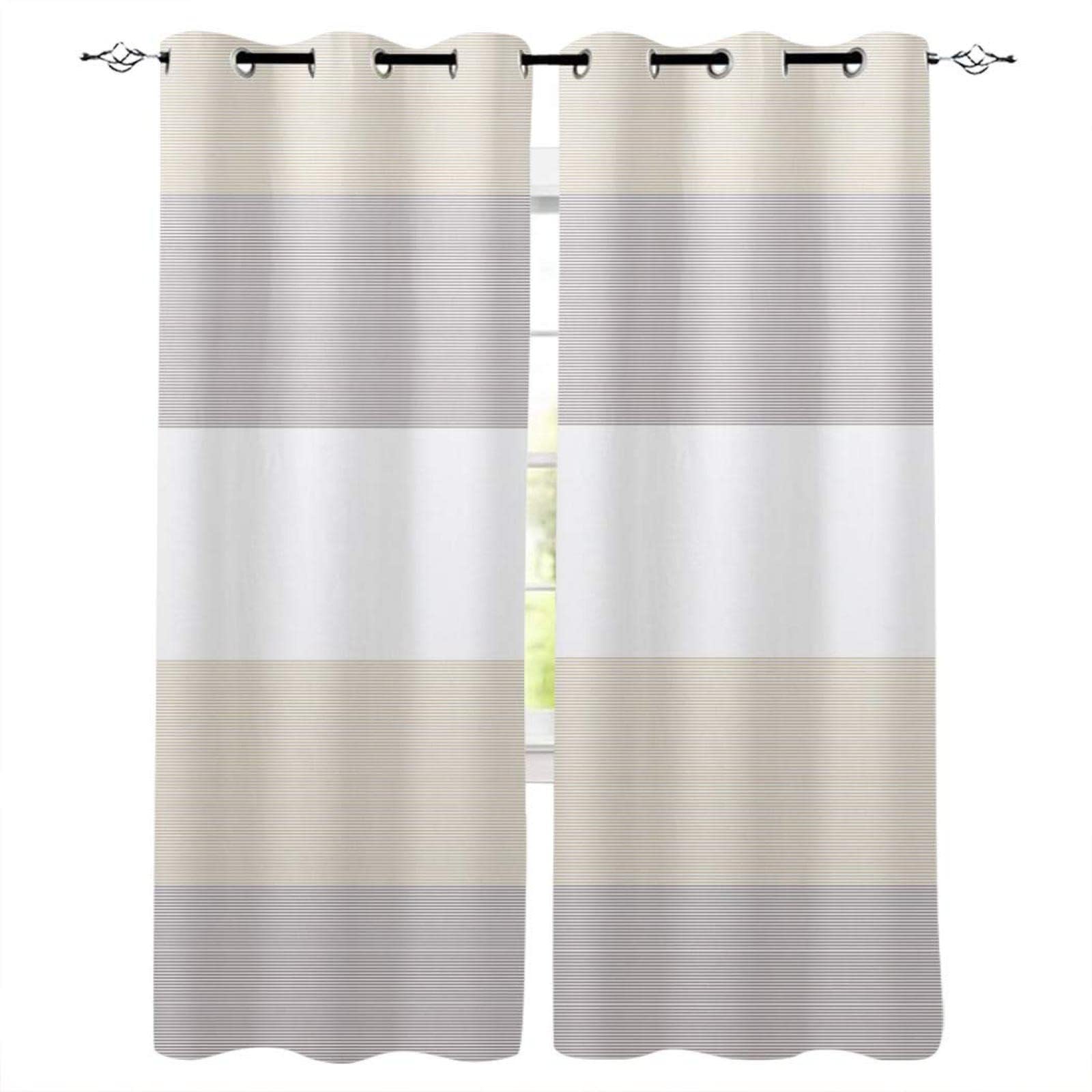 Blackout Window Curtains - Ethnic Stripes Modern Decor for Bedroom & Living Room