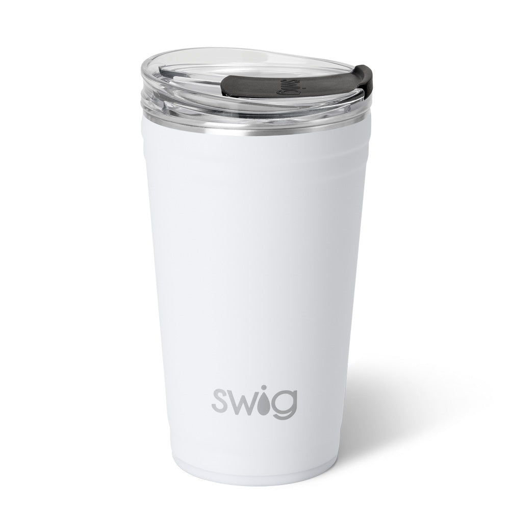 24oz White Party Cups - Bulk Disposable Plastic Cups for Parties, Events, and Celebrations - Perfect for Beer, Cocktails, and Beverages