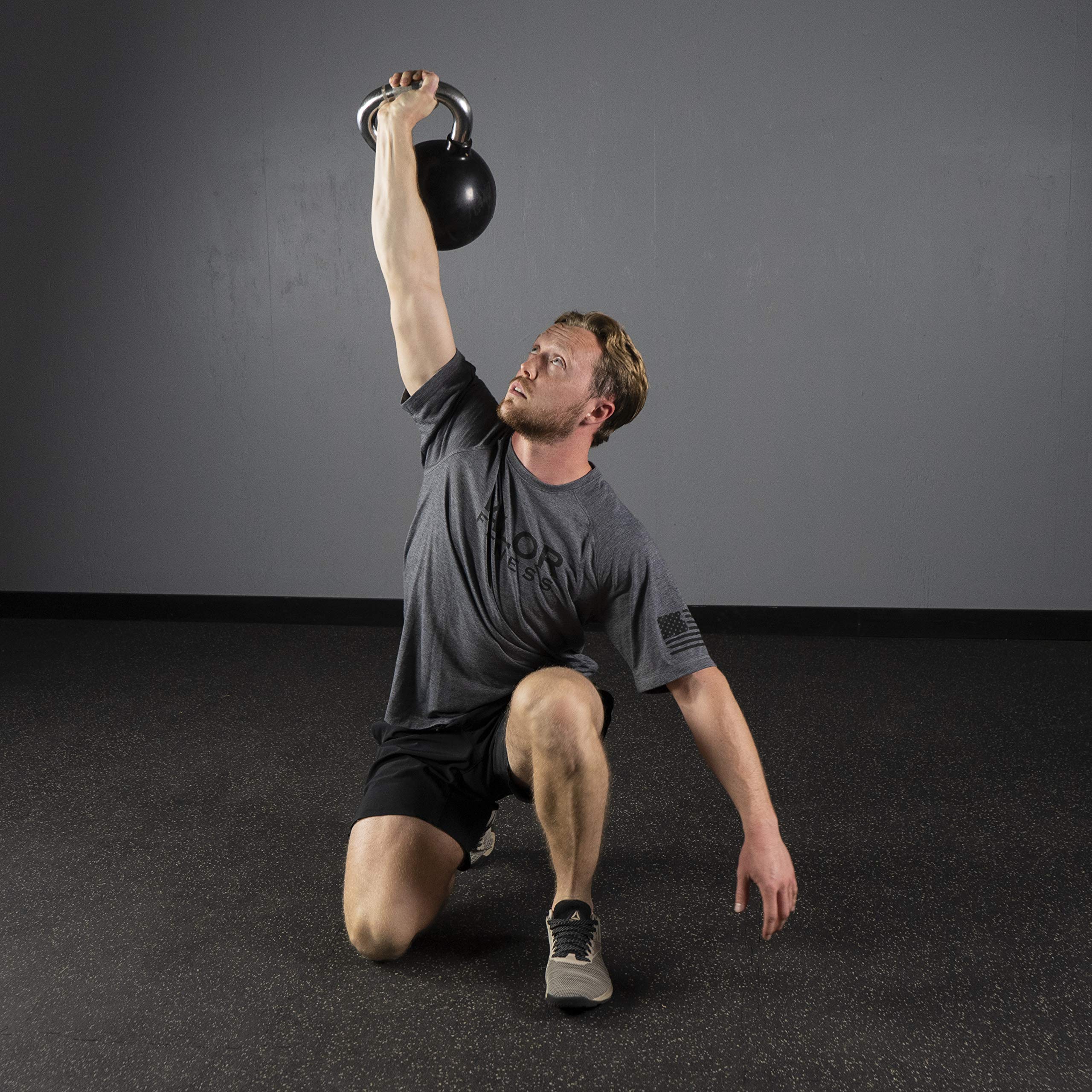 Valor Fitness Chrome Kettlebell Weights with Knurled Handle - Adjustable Kettlebells for Men & Women - Perfect for Home Gym, CrossFit & Strength Training