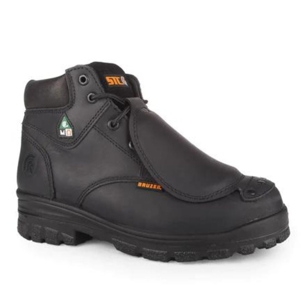 STC Press Men's 6-Inch Steel Toe Work Boots with External MET Guard - Safety Shoes for Construction, Warehouse & Industrial Work (Model 22075, Size 11) - Durable & Comfortable for Long Shifts