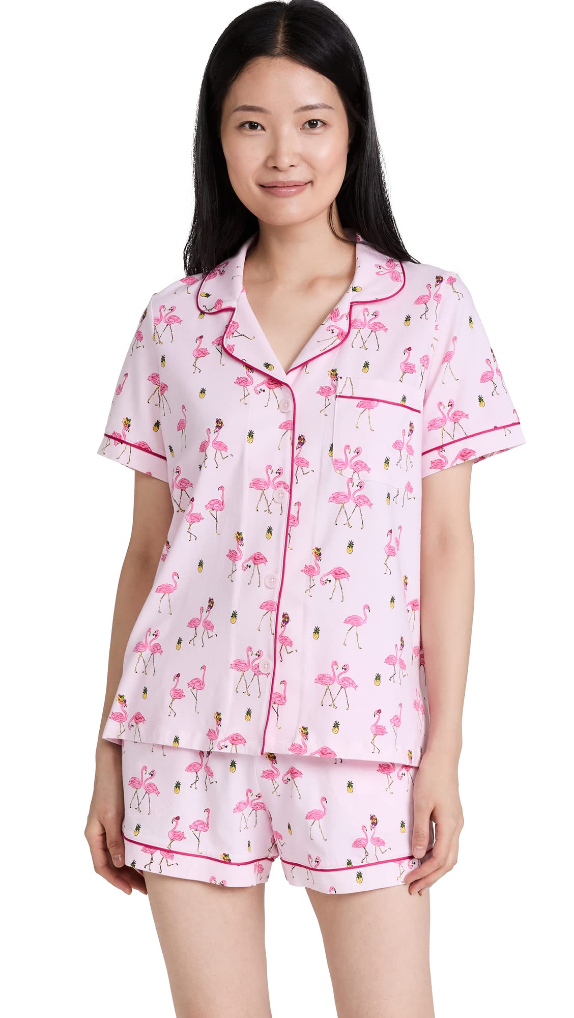 Women's Short Sleeve Pajama Set - Soft Cotton Sleepwear for Women | Cozy Lounge & Sleepwear for Home, Travel & Relaxation