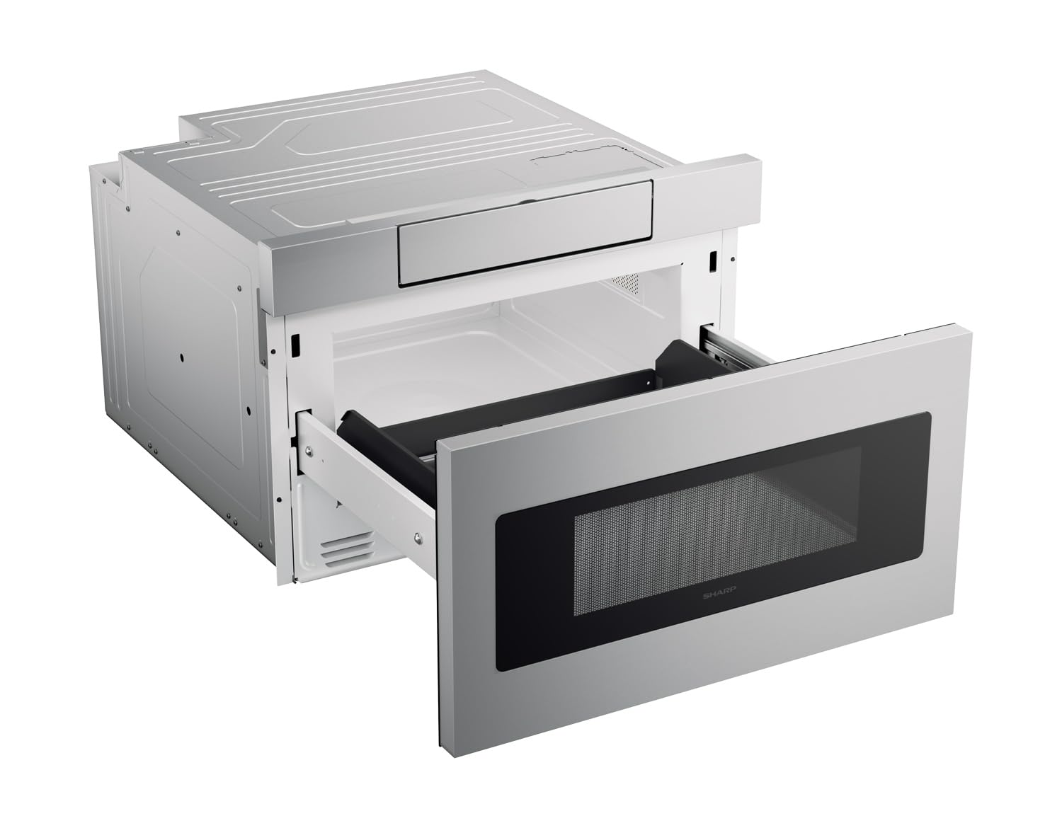 Sharp SMD2470ASY 24-Inch 1.2 cu. Ft. 950W Stainless Steel Built-In Microwave Drawer - Perfect for Modern Kitchens, Small Spaces & Luxury Homes