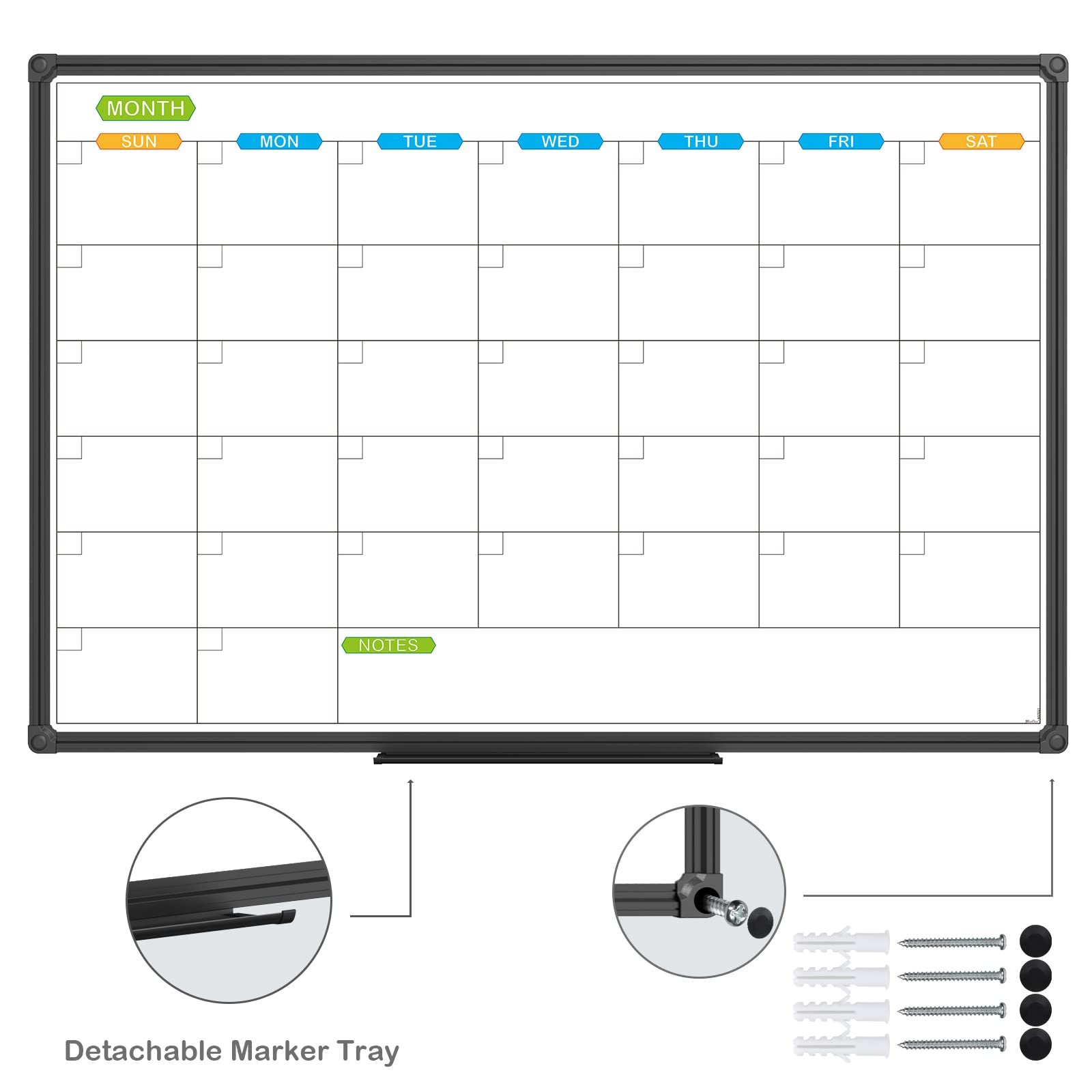 Magnetic Dry Erase Whiteboard Calendar - 36