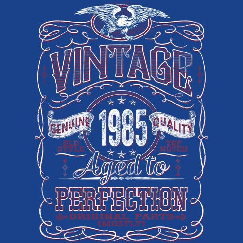 Vintage 1985 Aged to Perfection 40th Birthday Gift T-Shirt for Men - Funny 40 Year Old Present - Perfect for Birthday Parties & Milestone Celebrations