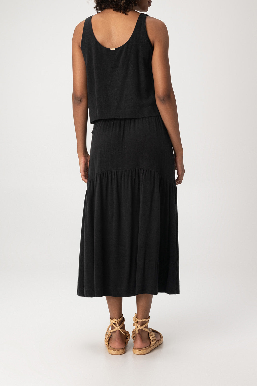 Elegant Sandy Tie Midi Skirt for Women - Flowy Summer Beach Skirt with Adjustable Waist - Perfect for Vacation, Date Night & Boho Outfits