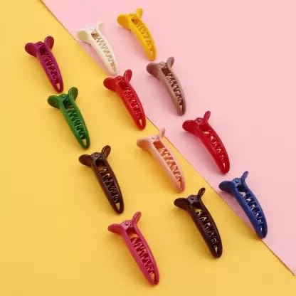 Banana Hair Clips for Women & Girls - 6-Piece Small Hair Claws Set in Multi Colors | Perfect for School, Work, and Everyday Styling