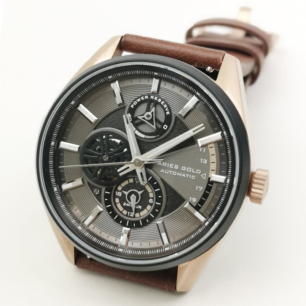 ARIES GOLD Limited Edition Roadster G 9021 RGBK Men's Watch - Luxury Stainless Steel Chronograph for Business & Casual Wear