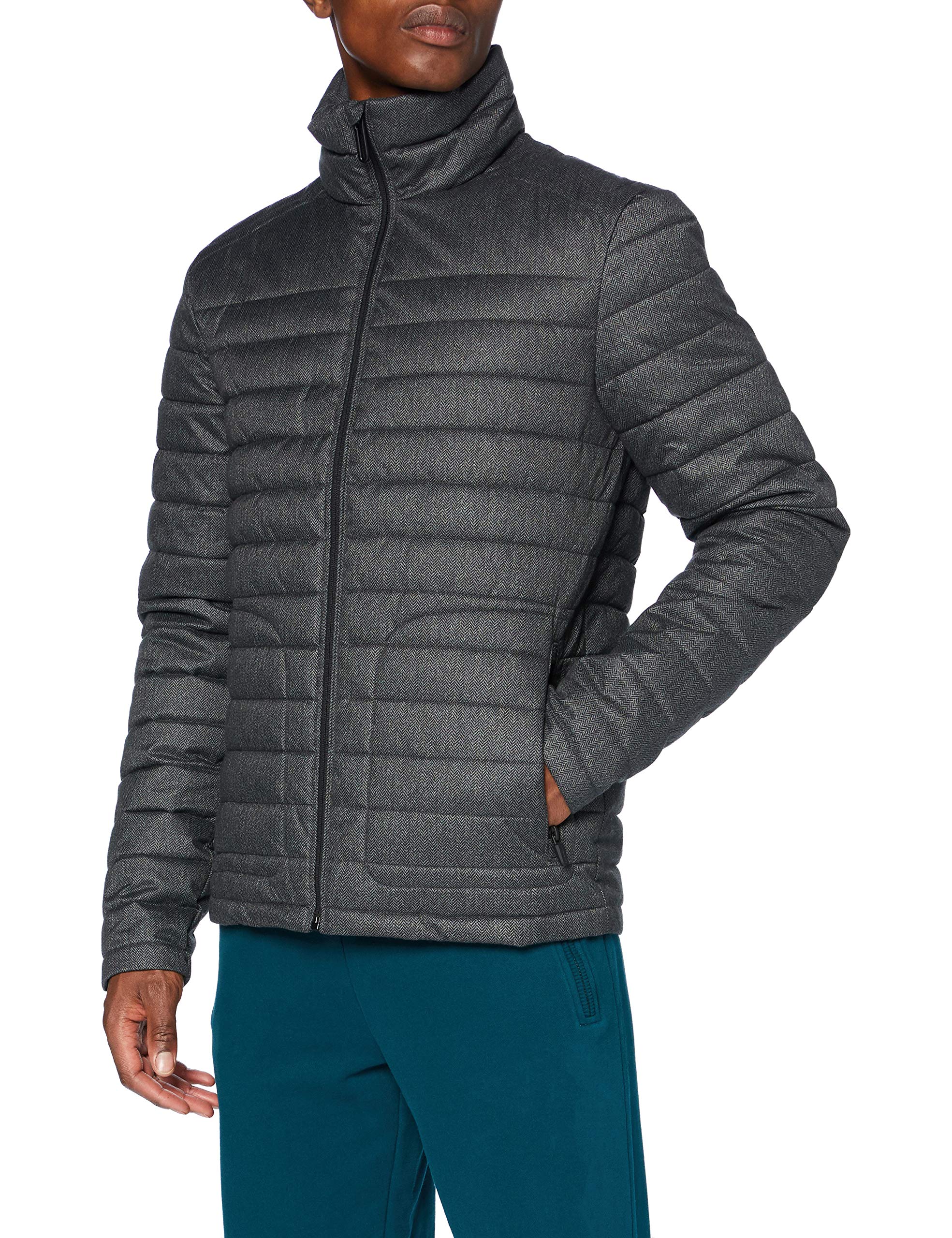 Superdry Men's Non-Hooded Fuji Padded Jacket - Lightweight Winter Coat with Main Zip Fastening | Water-Resistant Outdoor Jacket for Hiking, Camping & Casual Wear