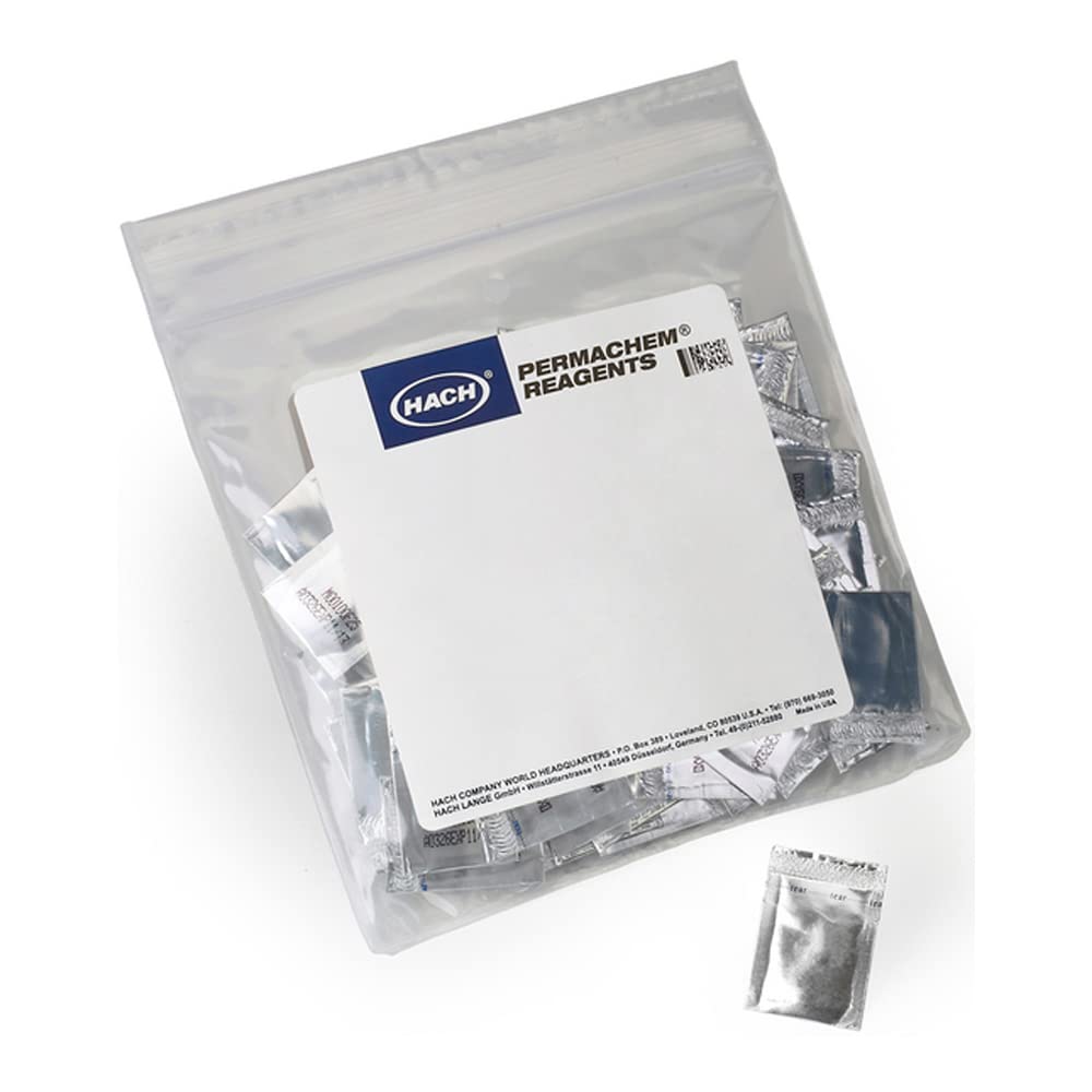 Hach 1414669 MolyVer® 1 Reagent Powder Pillows, 25 mL, Pack of 100 - Water Testing for Phosphorus in Wastewater, Drinking Water & Environmental Samples | Ideal for Labs, Industrial & Field Testing